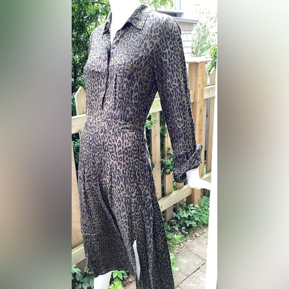 Leopard Print Long Sleeve Dress Small - Picture 3 of 12